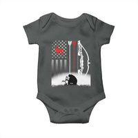 Bow Deer Hunting Baby Onesie American Flag Hunter Gift - Wonder Print Shop