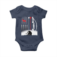 Bow Deer Hunting Baby Onesie American Flag Hunter Gift - Wonder Print Shop