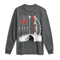 Bow Deer Hunting Long Sleeve Shirt American Flag Hunter Gift - Wonder Print Shop