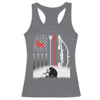 Bow Deer Hunting Racerback Tank Top American Flag Hunter Gift - Wonder Print Shop
