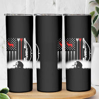 Bow Deer Hunting Skinny Tumbler American Flag Hunter Gift