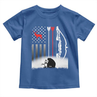 Bow Deer Hunting Toddler T Shirt American Flag Hunter Gift - Wonder Print Shop