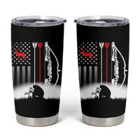 Bow Deer Hunting Tumbler Cup American Flag Hunter Gift