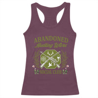Funny Hunter Wife Racerback Tank Top Abandoned Hunting Wives Social Club - Wonder Print Shop
