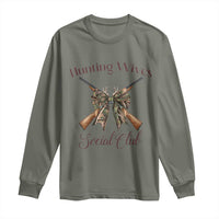 Funny Hunter Wife Long Sleeve Shirt Hunting Wives Social Club - Wonder Print Shop