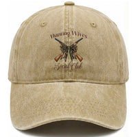 Funny Hunter Wife Washed Cotton Baseball Cap Hunting Wives Social Club