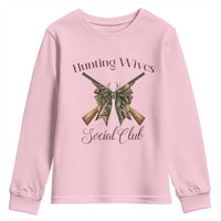 Funny Hunter Wife Youth Sweatshirt Hunting Wives Social Club - Wonder Print Shop
