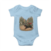 Funny Skeleton Riding Labrador Hunting Baby Onesie Gift For Hunter - Wonder Print Shop