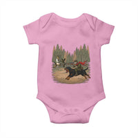 Funny Skeleton Riding Labrador Hunting Baby Onesie Gift For Hunter - Wonder Print Shop