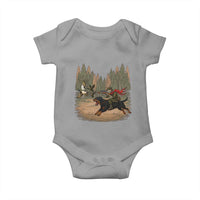 Funny Skeleton Riding Labrador Hunting Baby Onesie Gift For Hunter - Wonder Print Shop