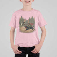 Funny Skeleton Riding Labrador Hunting T Shirt For Kid Gift For Hunter - Wonder Print Shop
