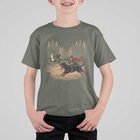 Funny Skeleton Riding Labrador Hunting T Shirt For Kid Gift For Hunter - Wonder Print Shop