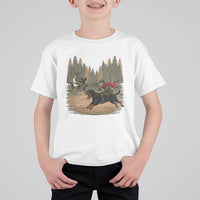 Funny Skeleton Riding Labrador Hunting T Shirt For Kid Gift For Hunter - Wonder Print Shop