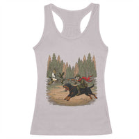 Funny Skeleton Riding Labrador Hunting Racerback Tank Top Gift For Hunter - Wonder Print Shop