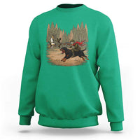 Funny Skeleton Riding Labrador Hunting Sweatshirt Gift For Hunter - Wonder Print Shop