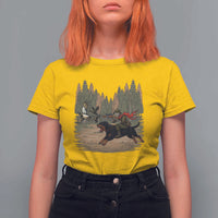 Funny Skeleton Riding Labrador Hunting T Shirt For Women Gift For Hunter - Wonder Print Shop