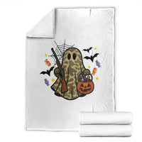Funny Camo Hunter Halloween Ghost Costume Throw Blanket - Wonder Print Shop
