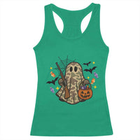 Funny Camo Hunter Halloween Ghost Costume Racerback Tank Top - Wonder Print Shop