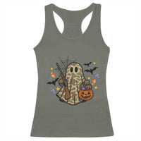 Funny Camo Hunter Halloween Ghost Costume Racerback Tank Top - Wonder Print Shop