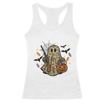 Funny Camo Hunter Halloween Ghost Costume Racerback Tank Top - Wonder Print Shop