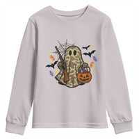 Funny Camo Hunter Halloween Ghost Costume Youth Sweatshirt - Wonder Print Shop