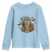 Funny Camo Hunter Halloween Ghost Costume Youth Sweatshirt - Wonder Print Shop