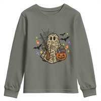 Funny Camo Hunter Halloween Ghost Costume Youth Sweatshirt - Wonder Print Shop