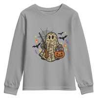 Funny Camo Hunter Halloween Ghost Costume Youth Sweatshirt - Wonder Print Shop