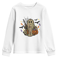 Funny Camo Hunter Halloween Ghost Costume Youth Sweatshirt - Wonder Print Shop