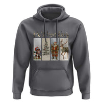 Santa Funny Christmas Hunter Look Hoodie He Is Hunting - Wonder Print Shop