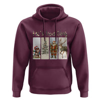Santa Funny Christmas Hunter Look Hoodie He Is Hunting - Wonder Print Shop