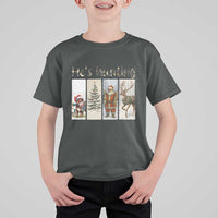 Santa Funny Christmas Hunter Look T Shirt For Kid He Is Hunting - Wonder Print Shop