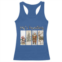 Santa Funny Christmas Hunter Look Racerback Tank Top He Is Hunting - Wonder Print Shop