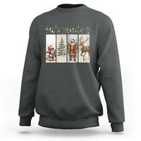 Santa Funny Christmas Hunter Look Sweatshirt He Is Hunting - Wonder Print Shop