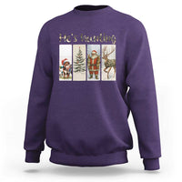 Santa Funny Christmas Hunter Look Sweatshirt He Is Hunting - Wonder Print Shop