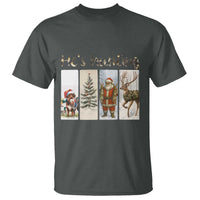 Santa Funny Christmas Hunter Look T Shirt He Is Hunting - Wonder Print Shop