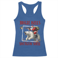 Funny Christmas Hunting Racerback Tank Top Jingle Bells Shotgun Shells - Wonder Print Shop