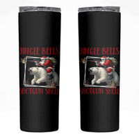 Funny Christmas Hunting Skinny Tumbler Jingle Bells Shotgun Shells
