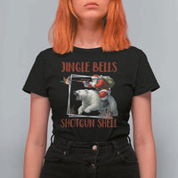 Funny Christmas Hunting T Shirt For Women Jingle Bells Shotgun Shells - Wonder Print Shop