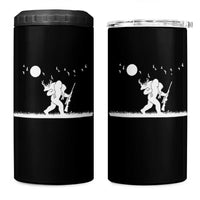 Sasquatch Hunter With Rifle 4 in 1 Can Cooler Tumbler Funny Bigfoot Outdoor Design