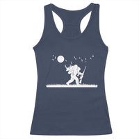 Sasquatch Hunter With Rifle Racerback Tank Top Funny Bigfoot Outdoor Design - Wonder Print Shop