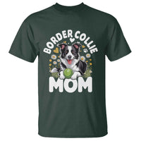 Cute Border Collie Mom T Shirt Flower Floral Dog Lover Gift