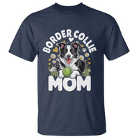 Cute Border Collie Mom T Shirt Flower Floral Dog Lover Gift