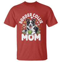 Cute Border Collie Mom T Shirt Flower Floral Dog Lover Gift
