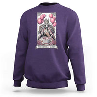 Funny 40th Birthday Queen Tarot Card Sweatshirt Gothic Skeleton Dark Humor Gift