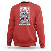 Funny 40th Birthday Queen Tarot Card Sweatshirt Gothic Skeleton Dark Humor Gift