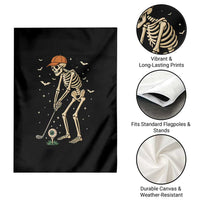 Halloween Skeleton Golfer Garden Flag Funny Golf Lover Gift - Wonder Print Shop