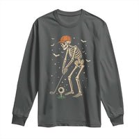 Halloween Skeleton Golfer Long Sleeve Shirt Funny Golf Lover Gift - Wonder Print Shop