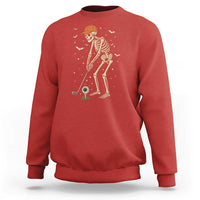 Halloween Skeleton Golfer Sweatshirt Funny Golf Lover Gift - Wonder Print Shop