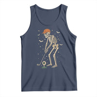 Halloween Skeleton Golfer Tank Top Funny Golf Lover Gift - Wonder Print Shop